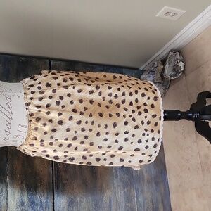 VINTAGE VALENTINO LEOPARD PRINT HALF SLIP